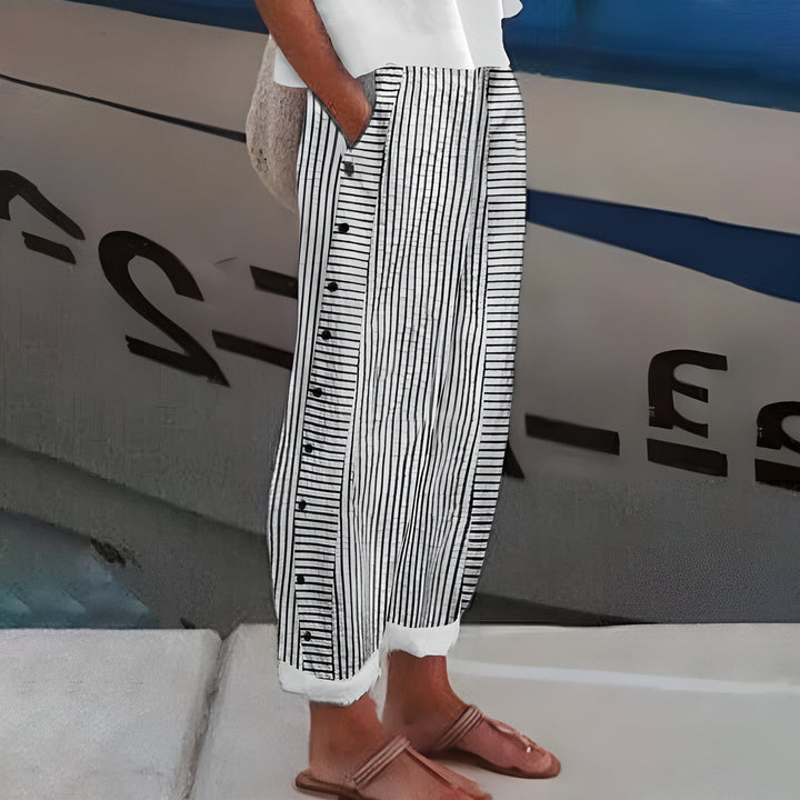 Dagny | Eleganti Pantaloni Estivi a Righe