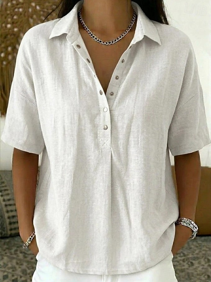 Alice | Camicia Casual con Collo a Bottoni