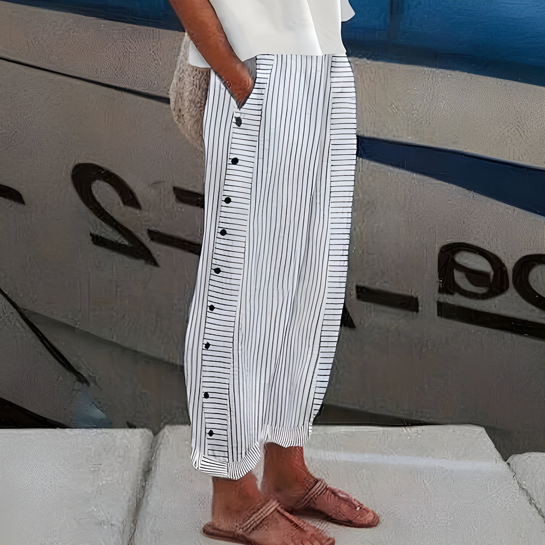 Dagny | Eleganti Pantaloni Estivi a Righe